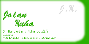 jolan muha business card